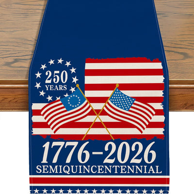 Camino de mesa 250 aniversario Estados Unidos 4 de julio decoraciones patrióticas