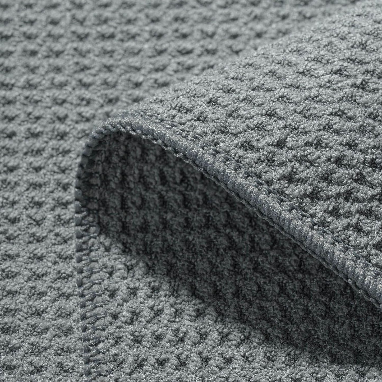 Toalla microfibra waffle gris 6 Pzas