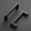 15 Tiradores gabinete negro 3-1/2" cuadrados