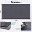Tapete entrada 4x8pulg resistente agua perfil bajo gris