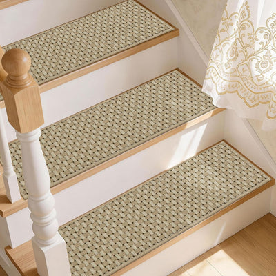 Alfombra antideslizante lavable 8x30pulg interiores 4pzas beige