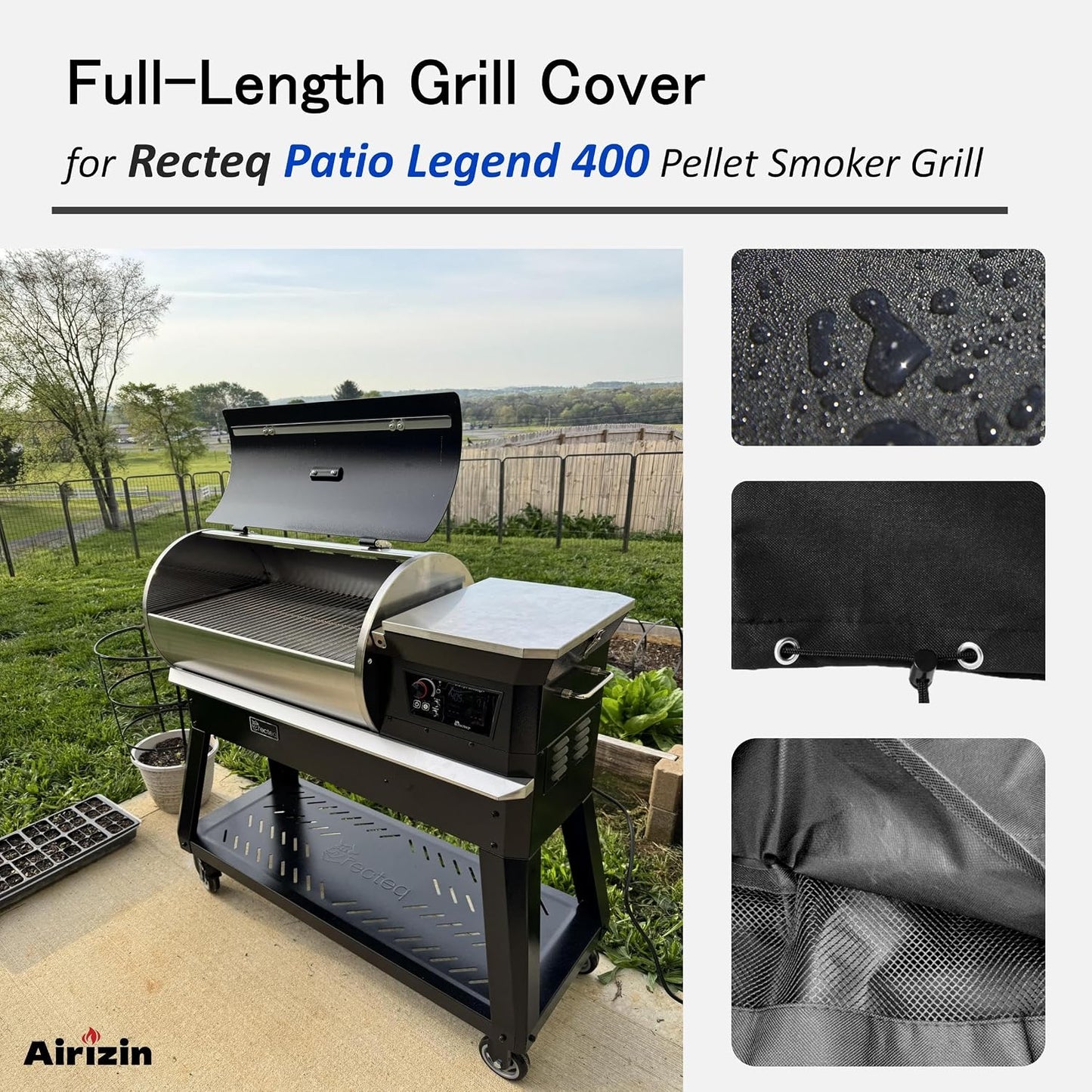 Cubierta parrilla pellets Recteq Patio Legend 400