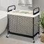 Cesta lavandería 3 secciones 120l con bolsa extraíble