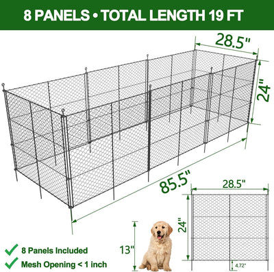 8 Protectores de plantas alambre 19ft x 24pulg contra animales