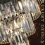Candelabro moderno de cristal negro 24 colgante estilo