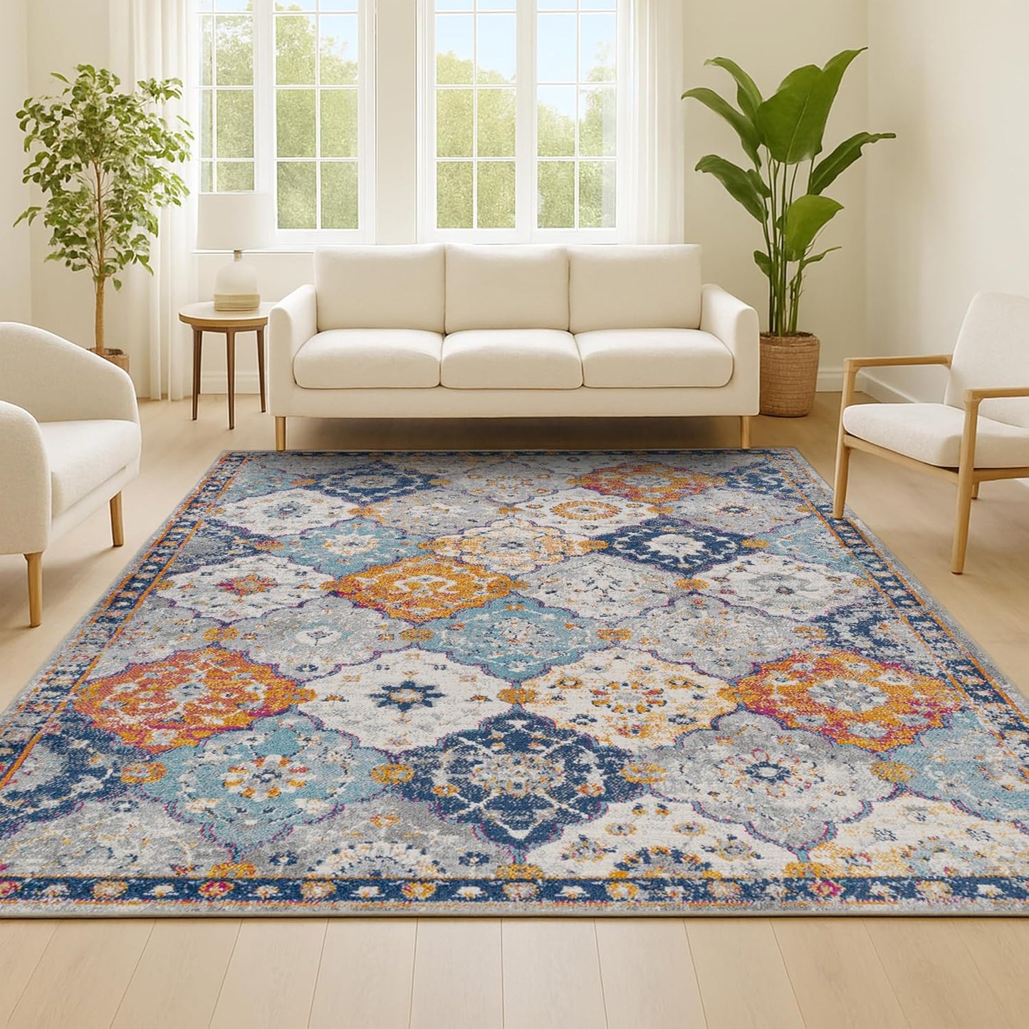 Alfombra bohemia interior sala dormitorio cocina apta
