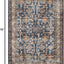 Alfombra tradicional oriental 4x6ft color azul rey/marfil