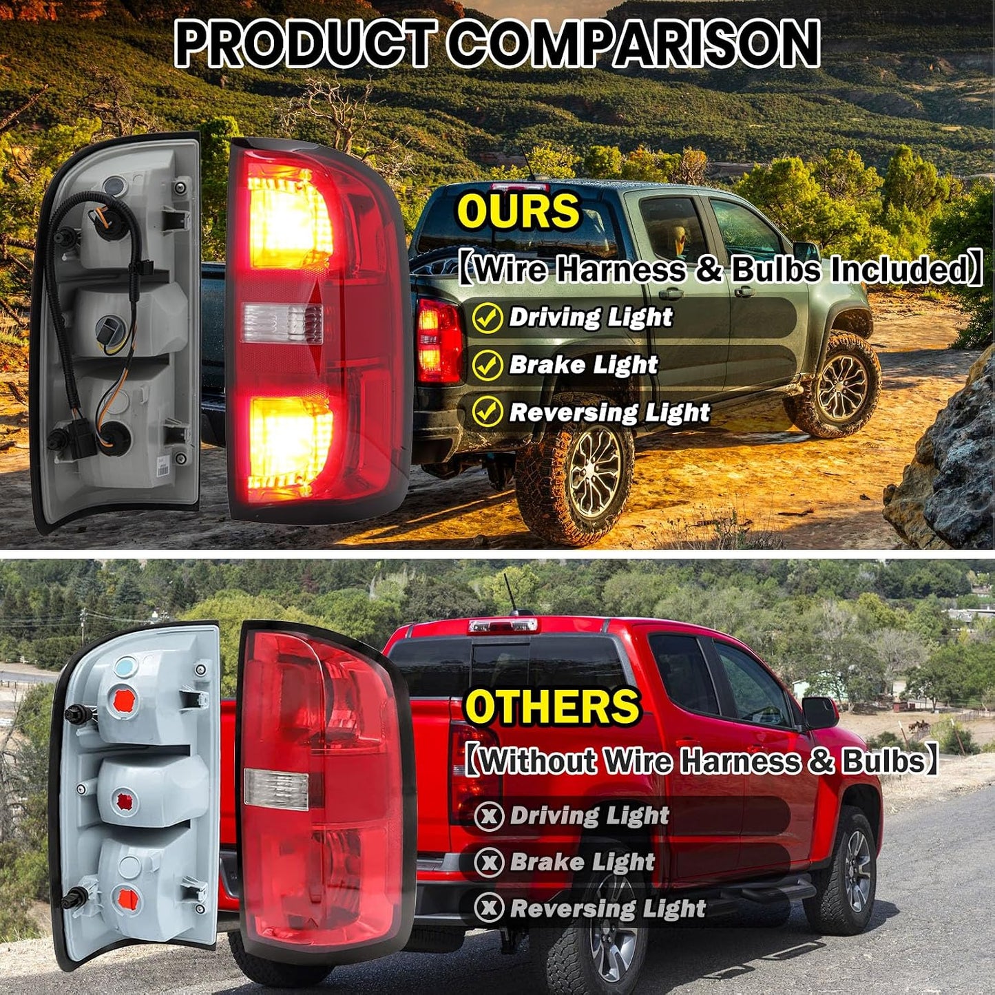 Luz trasera Chevy Colorado 15-22 lado derecho con bombillas