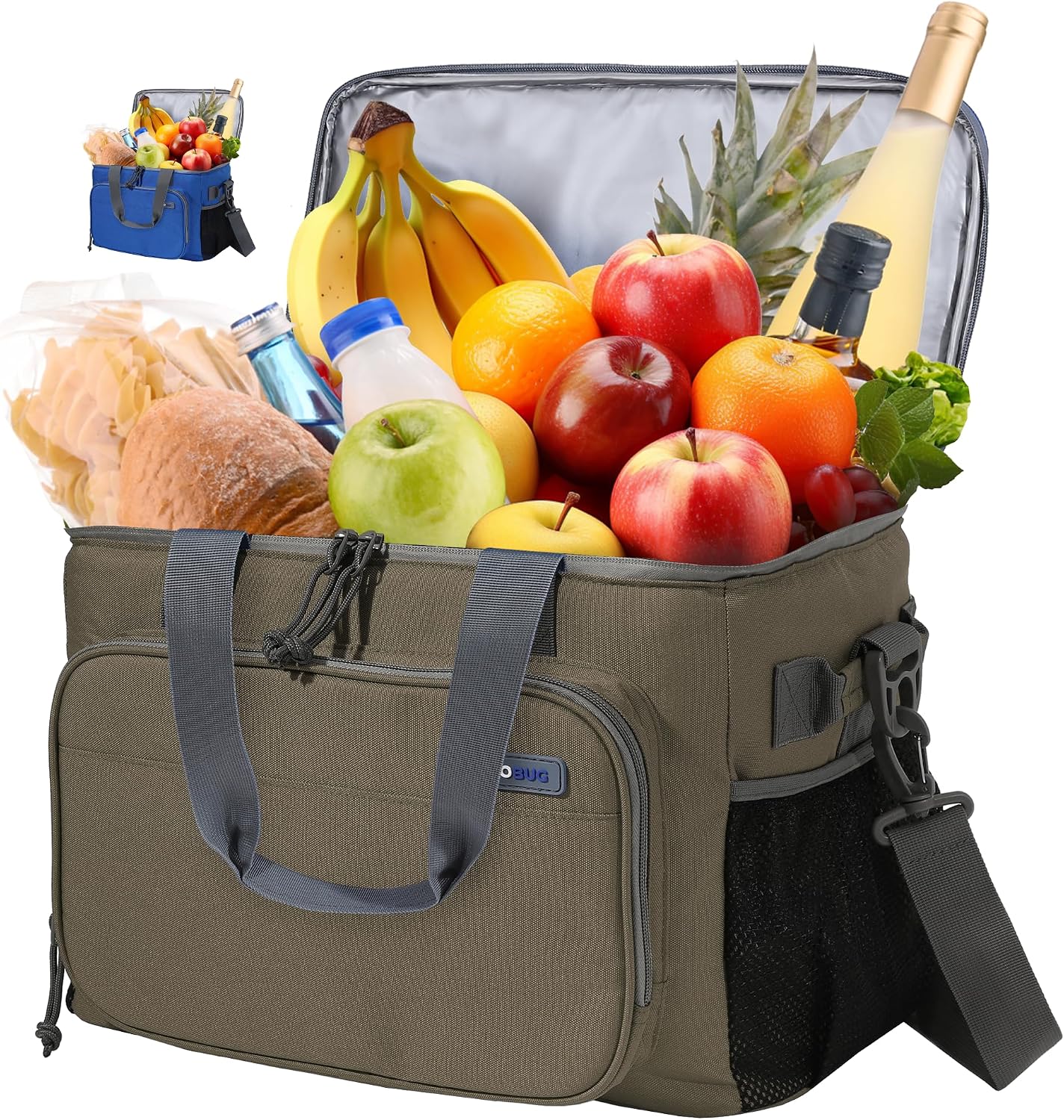 Bolsa térmica doble capa para 40 latas viajes picnic trabajo
