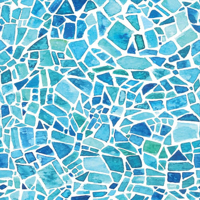 Película mosaico ventana color azul