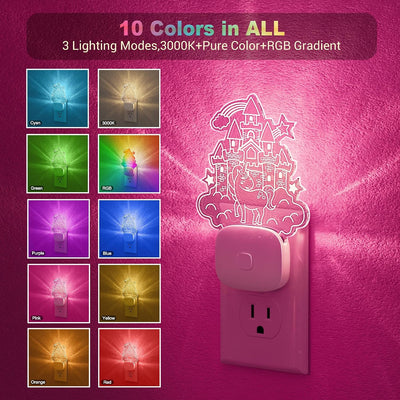 Luz nocturna RGB para niños con sensor 10 colores