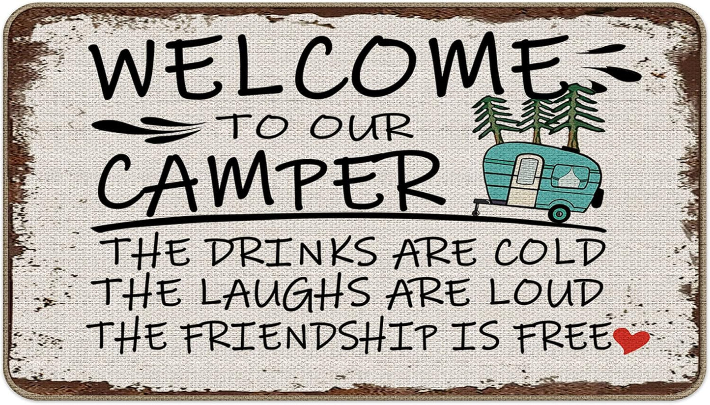 Alfombra puerta campamento 17x30 para hombres y mujeres
