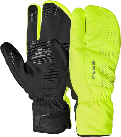 Guantes ciclismo invernales 3 dedos forrados tela térmica