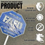 Letrero seguridad metal 3D 10" resistente intemperie