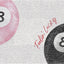 Tapete puerta rosa retro bola 8 de la suerte
