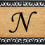 Felpudo monograma letra N 18x30"