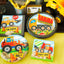 Platos redondos 9pulg multicolor set 8 fiestas
