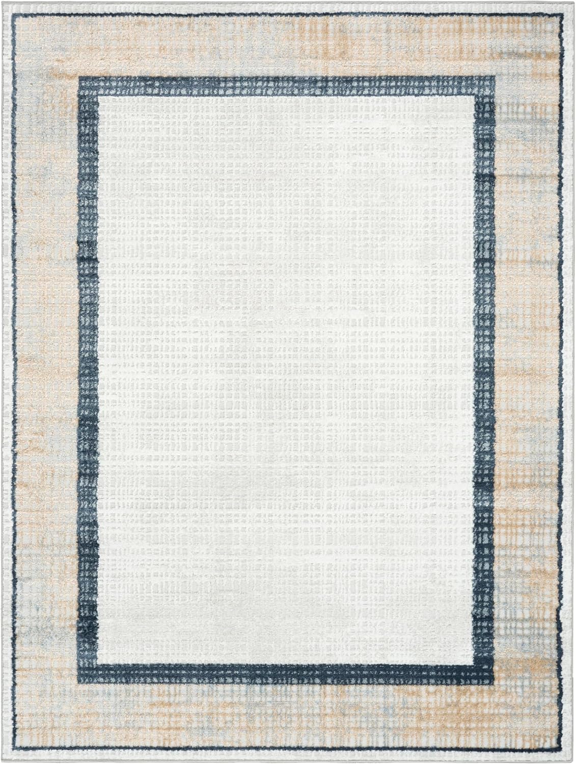 Alfombra gris marino 4x6ft para dormitorio y sala