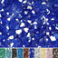 Vidrio fuego 10lb 1/2pulg azul cobalto reflectante chimenea