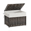 Cesta almacenamiento con tapa tejida plegable forro