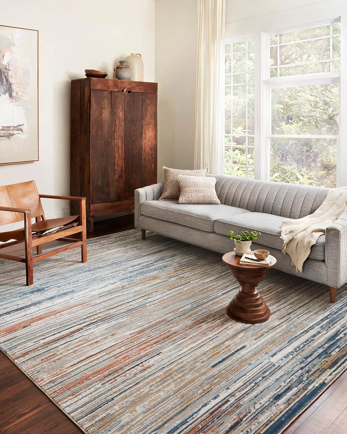 Alfombra área 5x8 Grey estilo contemporáneo