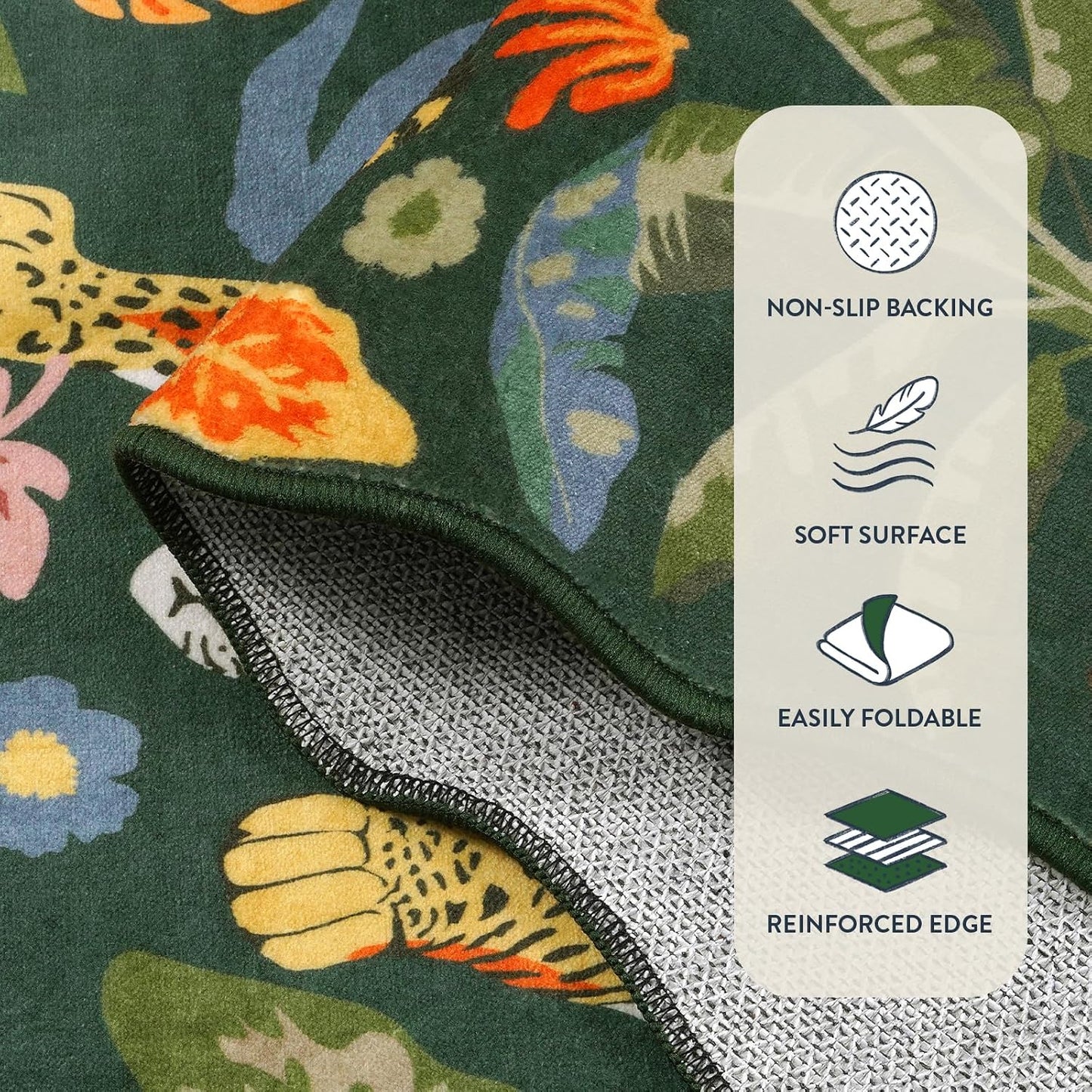 Alfombra dormitorio 3x5ft lavable antiderrap tigre leopardo
