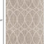 Alfombra rectangular 2x3ft 1" gris claro y marfil
