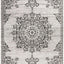 Alfombra geométrica patio 5.2x7.2ft gris/negro