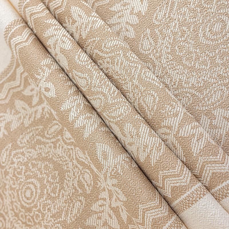 Mantel redondo lino beige impermeable comedor granja