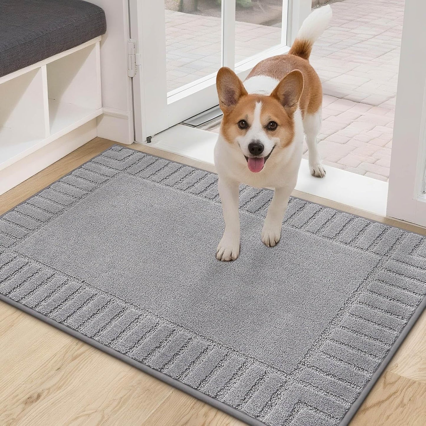 Alfombra puerta antiderrap absorbente perfil bajo lavable