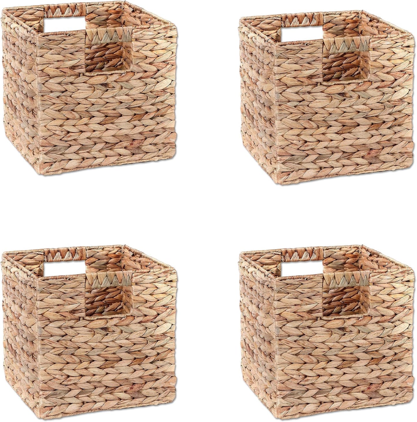 Cesta almacenamiento jacinto plegable hierro 4 Pzas
