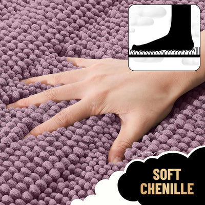 Alfombras Inodoro Forma U 24x20pulg Chenille Suave Absorbente