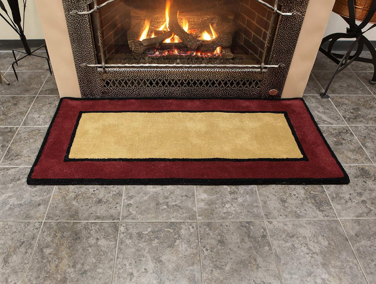 Alfombra rectangular lana bayas estilo contemporáneo