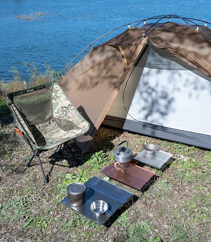 Mesa plegable ultraligera para mochileros camping playa