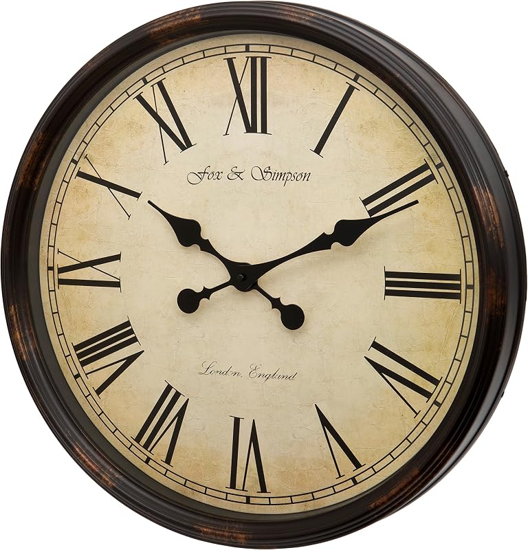 Reloj pared extragrande 19.7in color negro