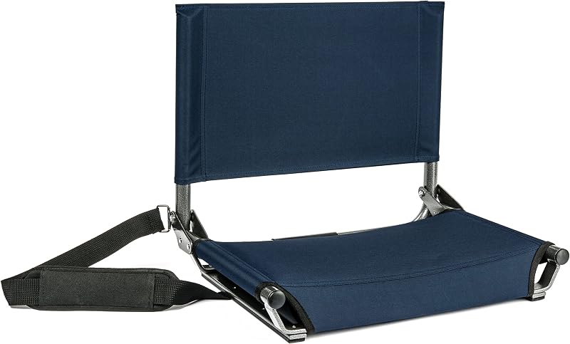 Asiento plegable ligero para gradas 17pulg azul marino