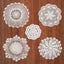 5 Pzas Tapetes Encaje Redondos Beige Mesa Vintage