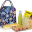 Bolsa almuerzo térmica reutiliz. algodón azul