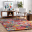 Alfombra dormitorio sala 4x6' círculos bohemios resistente