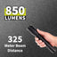 Linterna recargable metal color negro