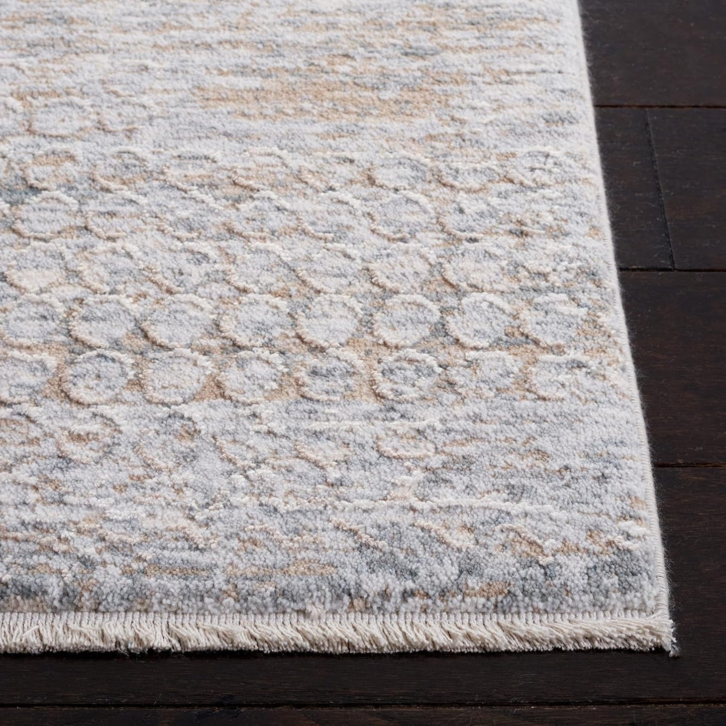 Alfombra pasillo 2x8ft gris azul beige diseño moderno