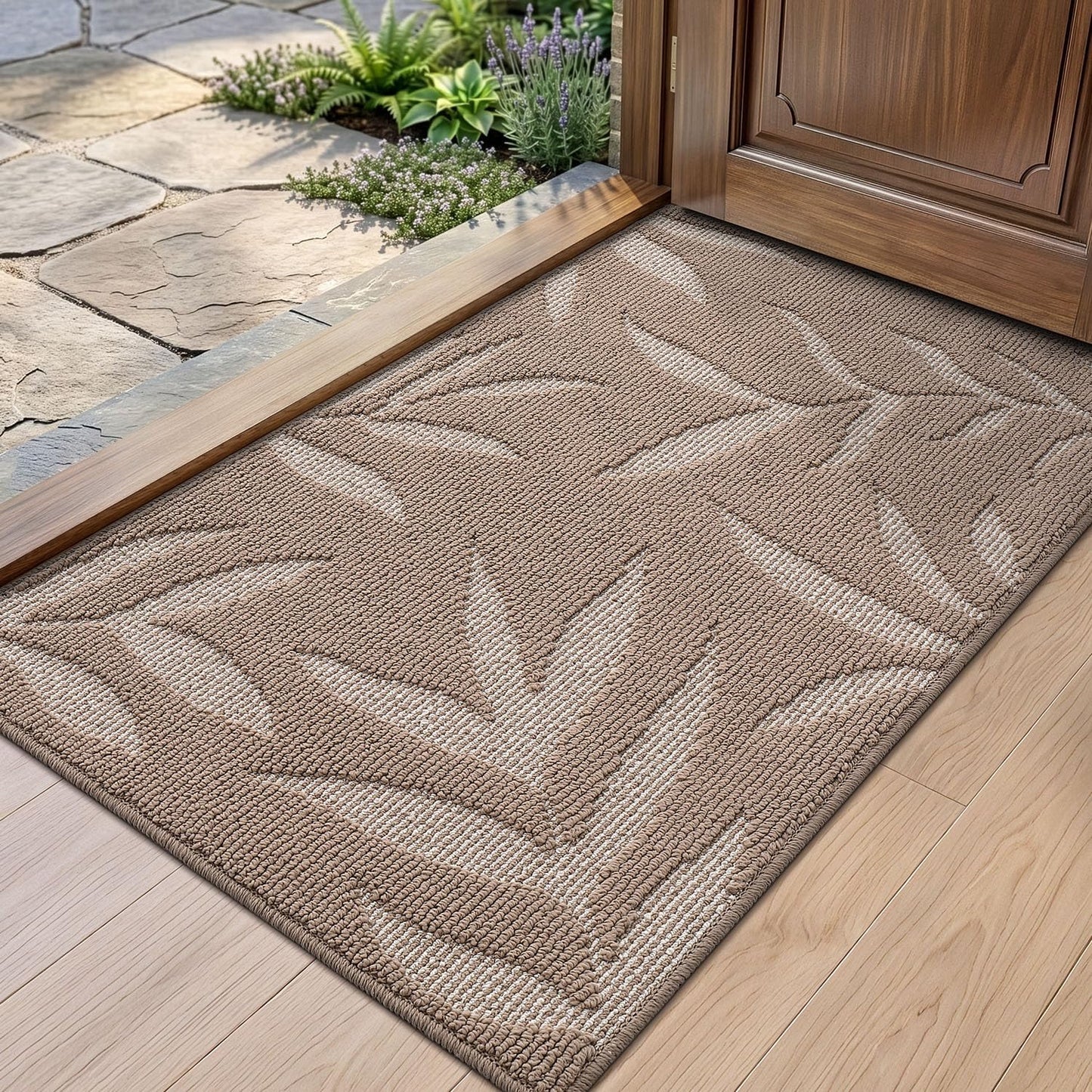 Felpudo puerta 32x48" perfil bajo absorbente beige