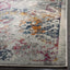 Alfombra decorativa 4x6ft gris claro y fucsia diseño bohemio