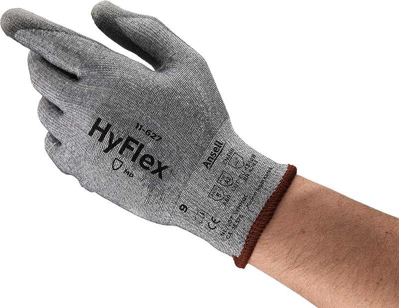 Guantes HyFlex resistentes a cortes con PU 6 Gris 12"