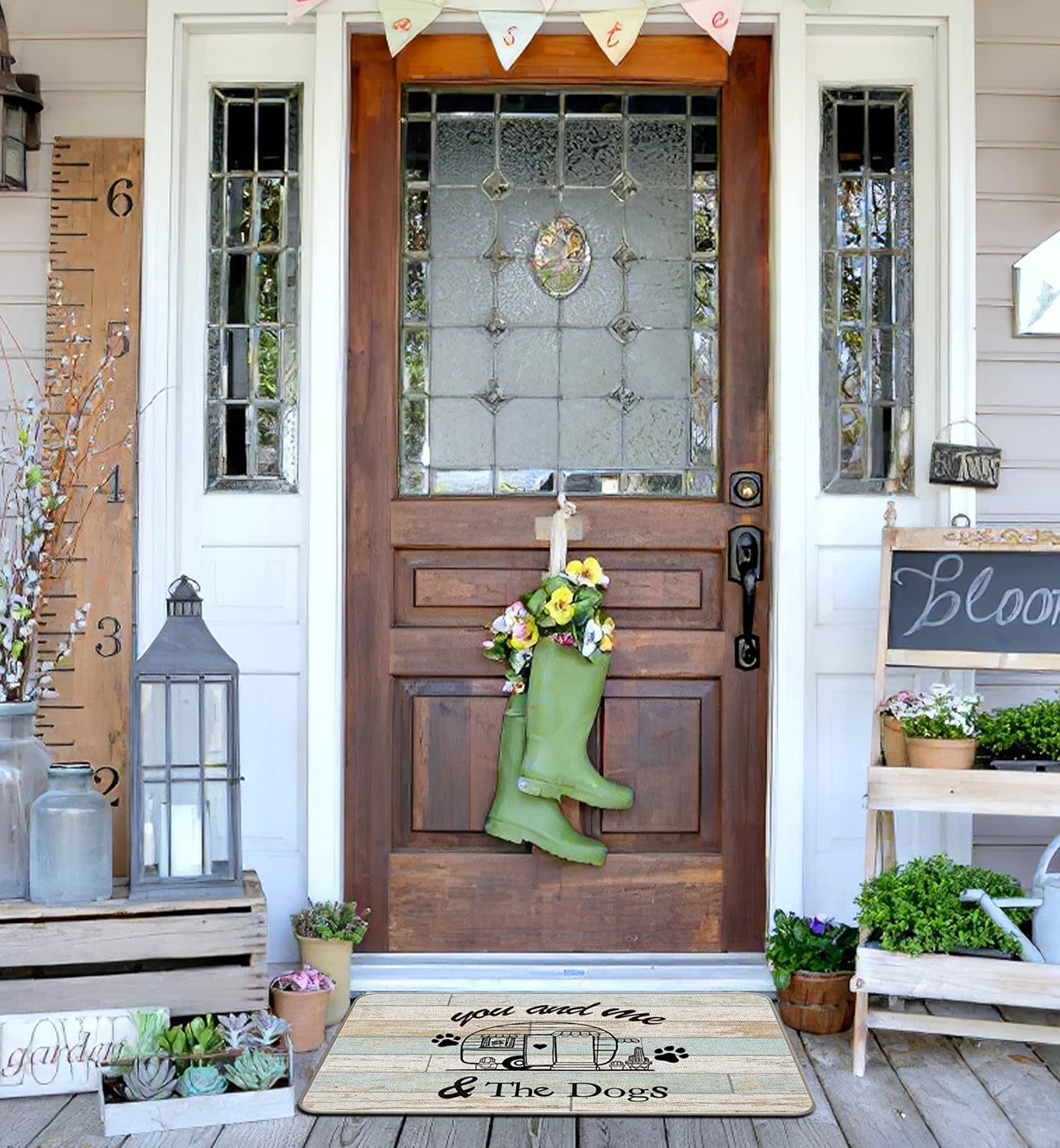 Tapete puerta 17x30" decoración perros You and Me and The