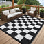 Alfombra patio plástico impermeable reversible 10x14"