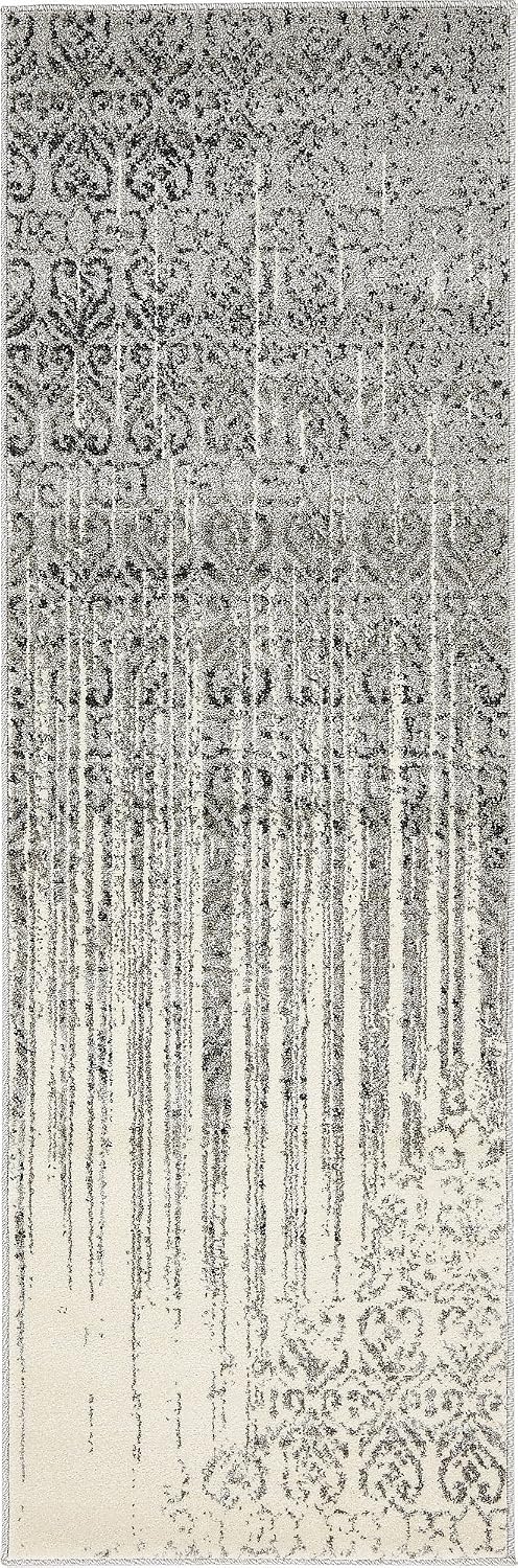 Alfombra área Jennifer 2x6' gris/negro