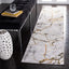 Alfombra pasillo 2x8ft gris y dorado diseño moderno
