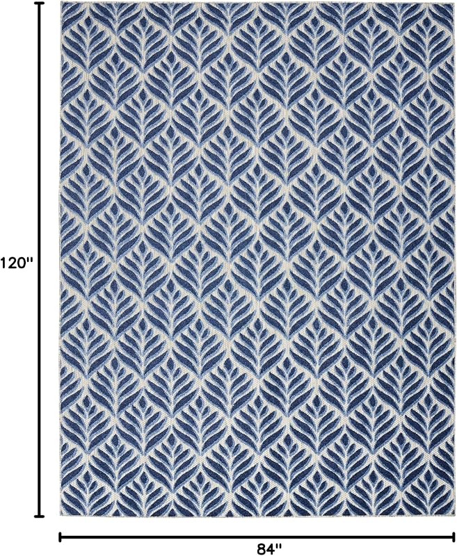 Alfombra azul 7x10ft fácil de limpiar dormitorio sala
