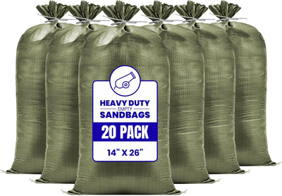 Bolsas arena resistentes UV 1600h 14x26pulg 50lb color verde